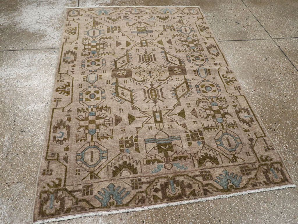 Vintage Persian Malayer Throw Rug (Pair: 2 of 2), No.32018 - Gsblank