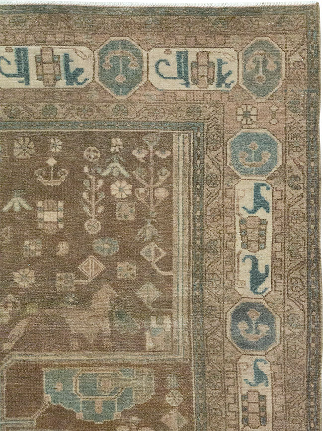 Vintage Persian Malayer Accent Rug, No.32019 - Gsblank