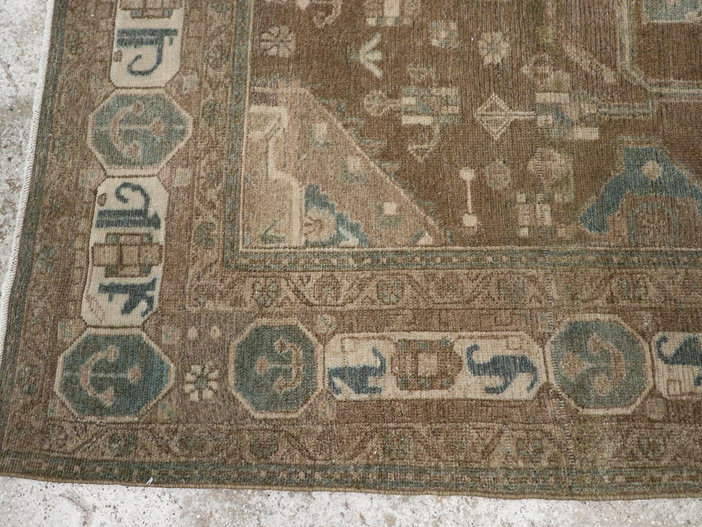 Vintage Persian Malayer Accent Rug, No.32019 - Gsblank