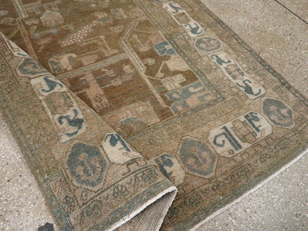 Vintage Persian Malayer Accent Rug, No.32019 - Gsblank