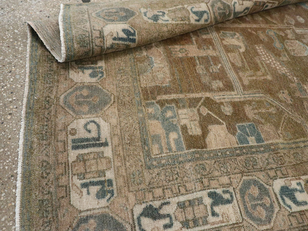 Vintage Persian Malayer Accent Rug, No.32019 - Gsblank