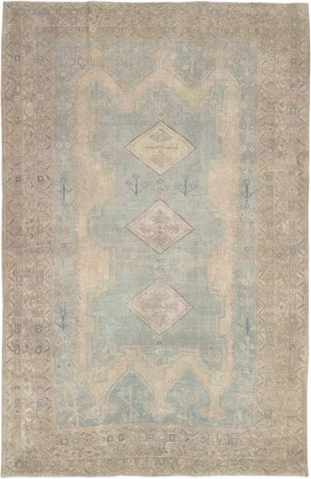 Vintage Persian Afshar Accent Rug, No.32025 - Gsblank