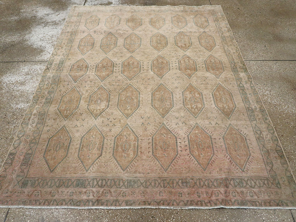 Vintage Persian Afshar Accent Rug, No.32026 - Gsblank