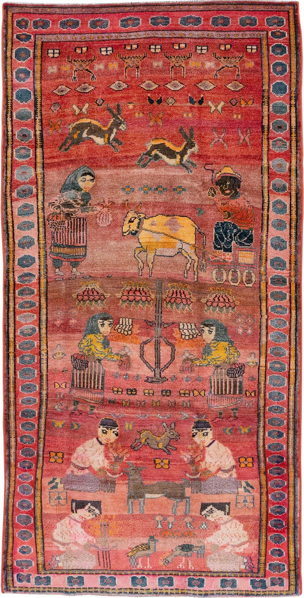 Vintage Persian Lori Pictorial Rug, No.32031 - Gsblank