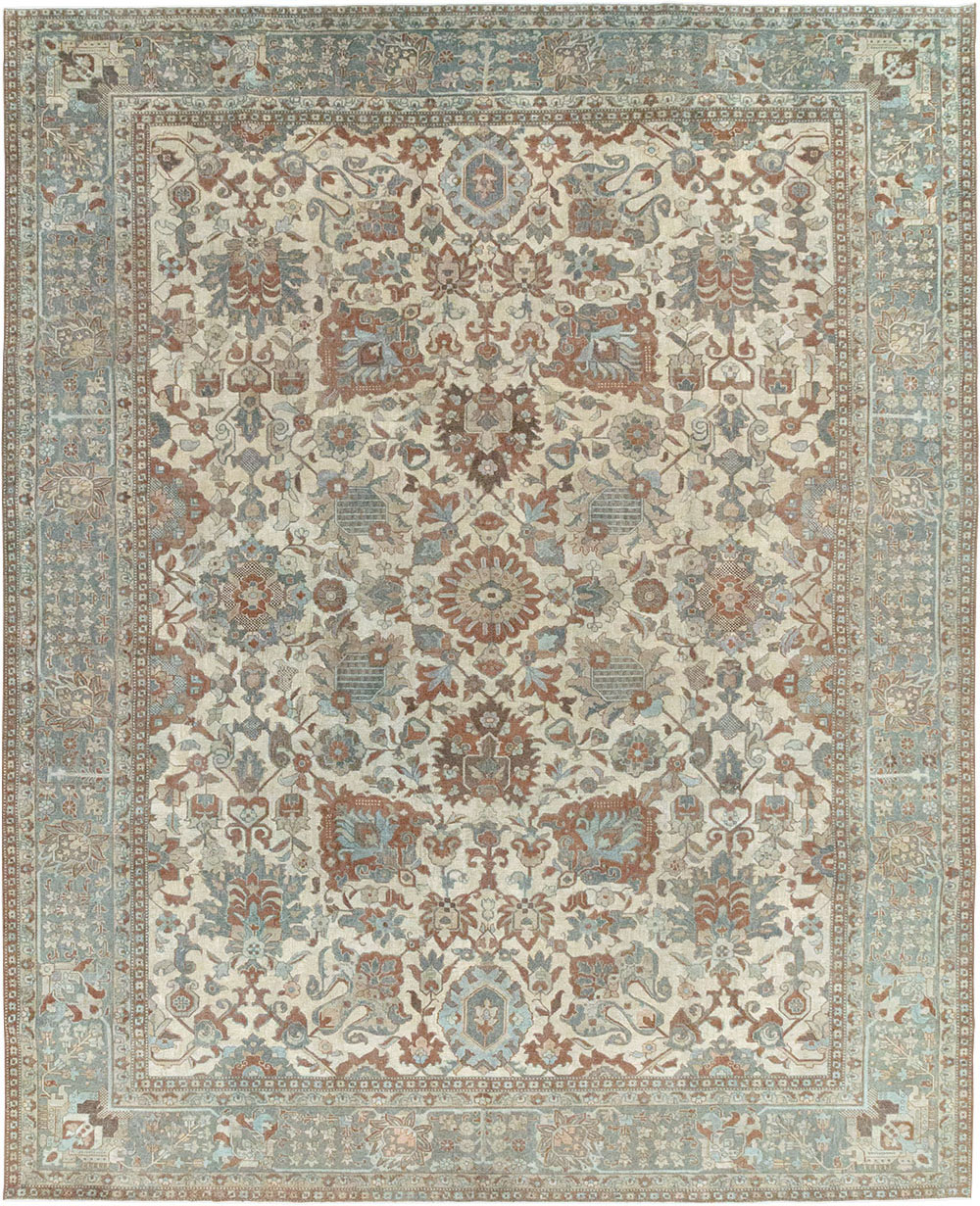 Antique Persian Tabriz Room Size Carpet, No.32032 - Gsblank