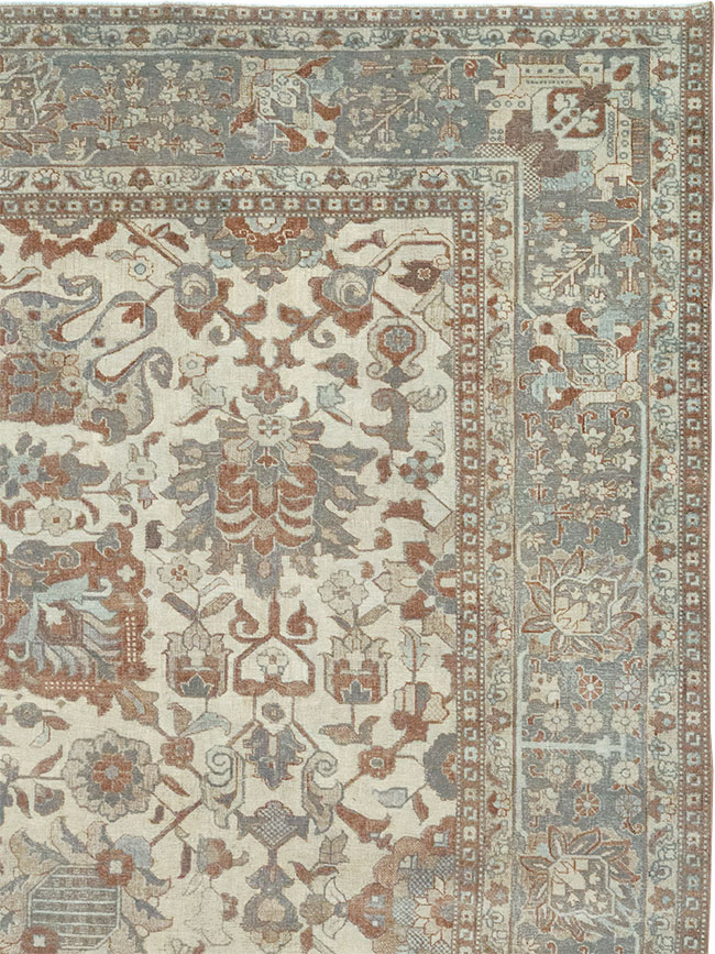 Antique Persian Tabriz Room Size Carpet, No.32032 - Gsblank