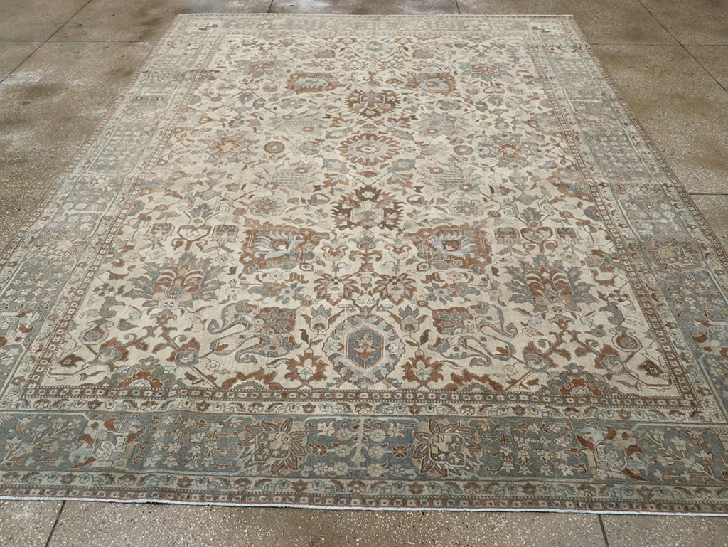 Antique Persian Tabriz Room Size Carpet, No.32032 - Gsblank