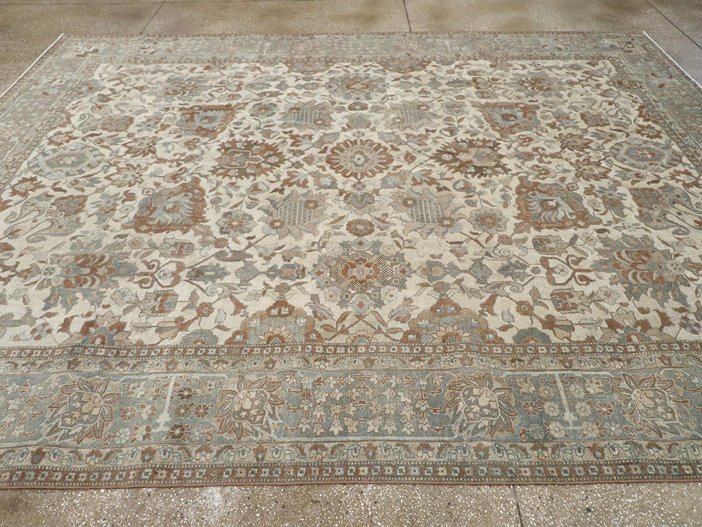 Antique Persian Tabriz Room Size Carpet, No.32032 - Gsblank
