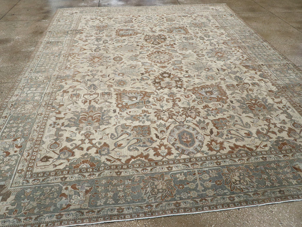 Antique Persian Tabriz Room Size Carpet, No.32032 - Gsblank