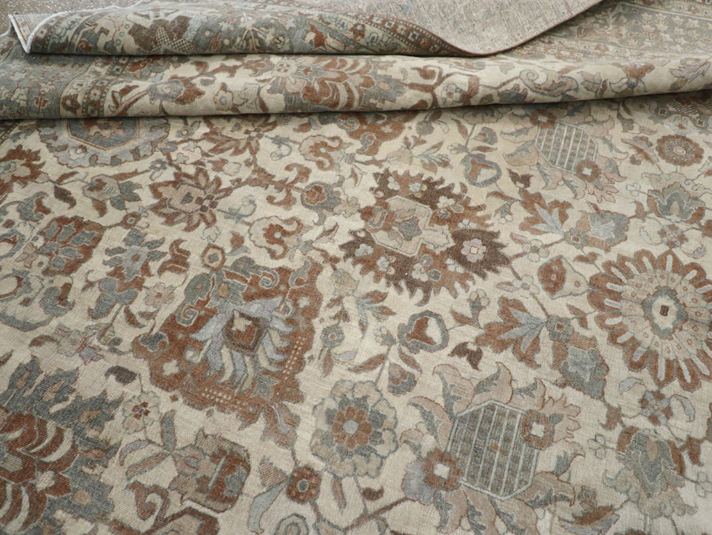 Antique Persian Tabriz Room Size Carpet, No.32032 - Gsblank