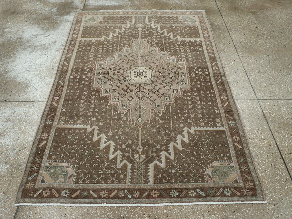 Vintage Persian Malayer Accent Rug, No.32036 - Gsblank
