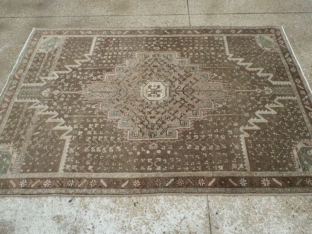 Vintage Persian Malayer Accent Rug, No.32036 - Gsblank