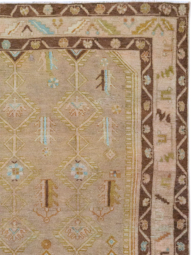 Vintage Persian Malayer Accent Rug, No.32037 - Gsblank