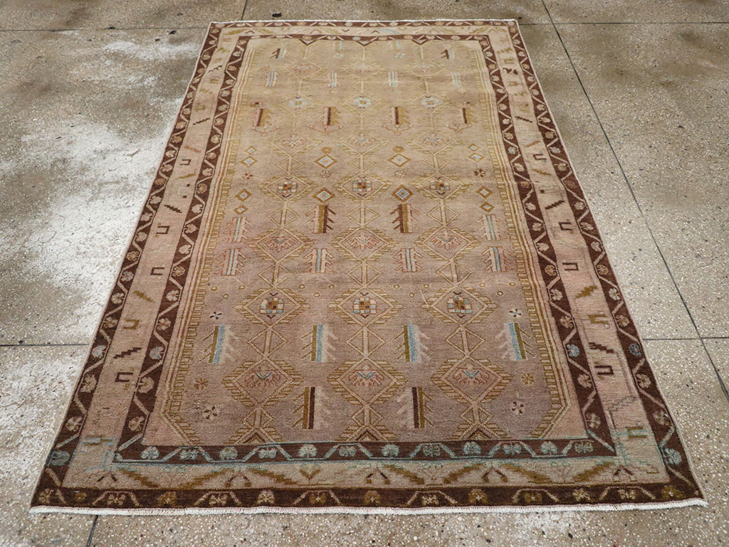 Vintage Persian Malayer Accent Rug, No.32037 - Gsblank