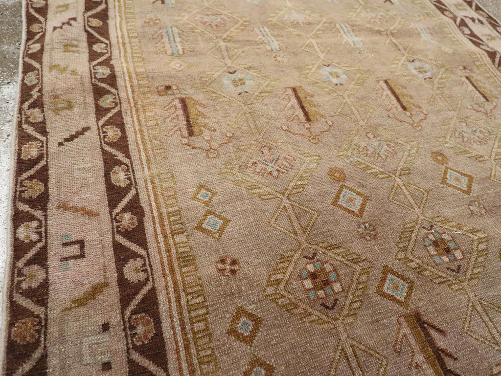 Vintage Persian Malayer Accent Rug, No.32037 - Gsblank