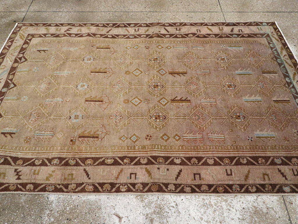 Vintage Persian Malayer Accent Rug, No.32037 - Gsblank