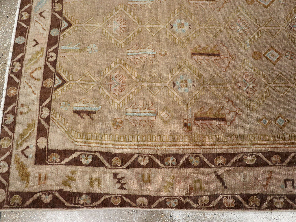 Vintage Persian Malayer Accent Rug, No.32037 - Gsblank