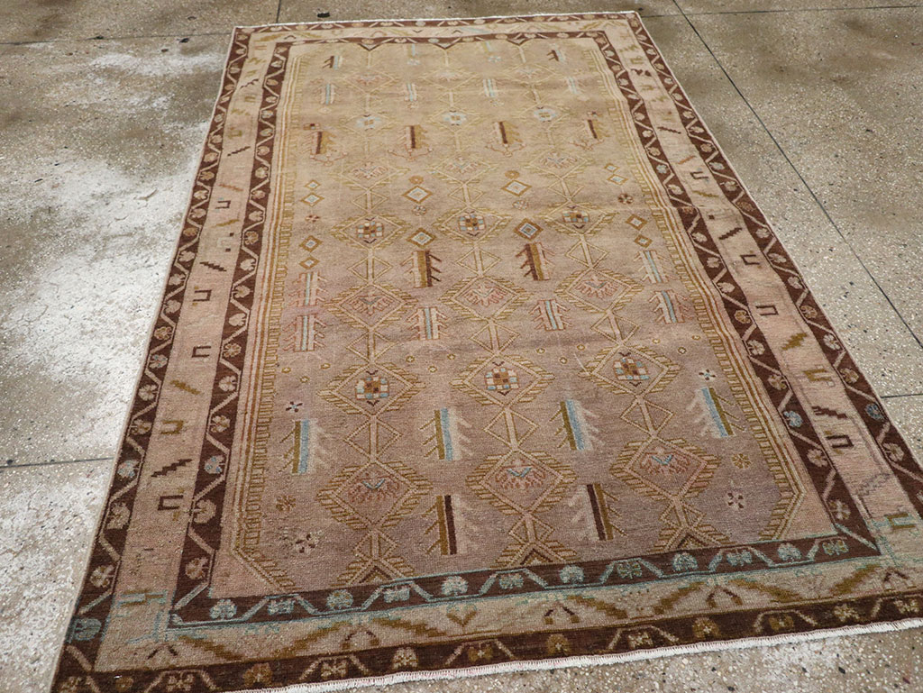 Vintage Persian Malayer Accent Rug, No.32037 - Gsblank