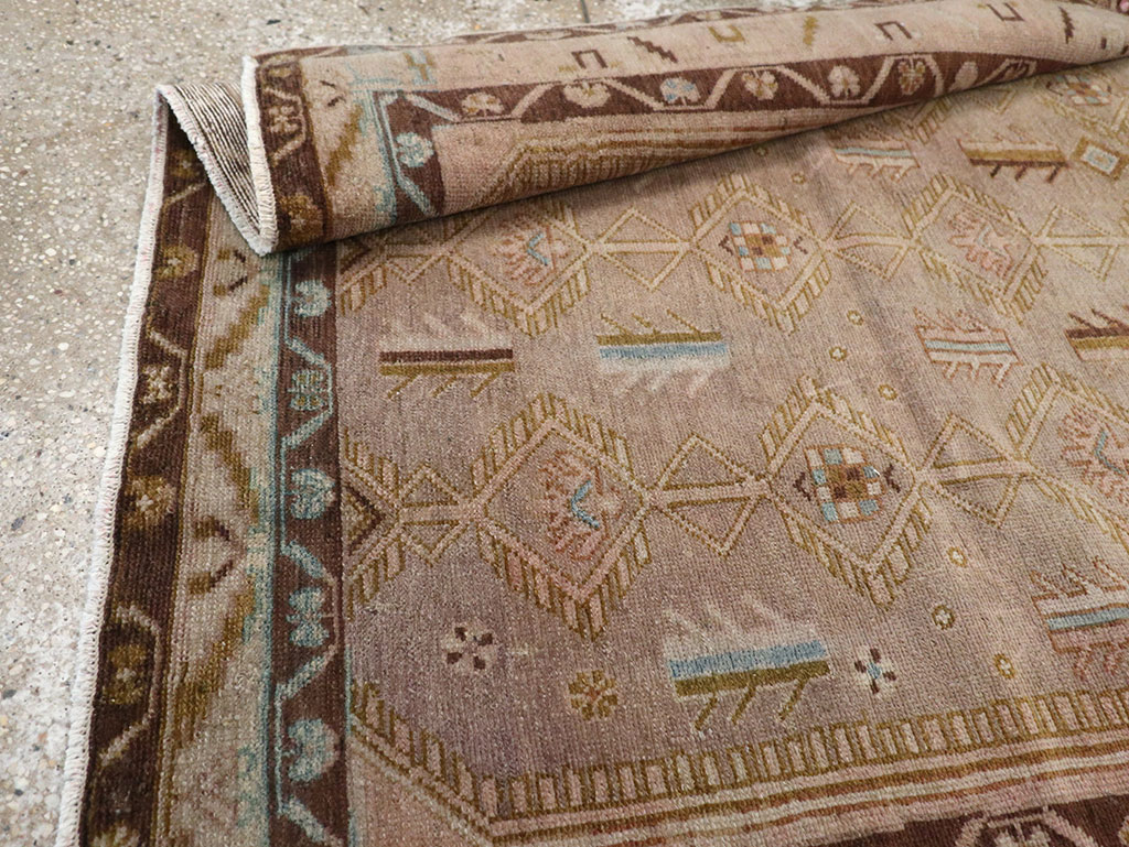 Vintage Persian Malayer Accent Rug, No.32037 - Gsblank