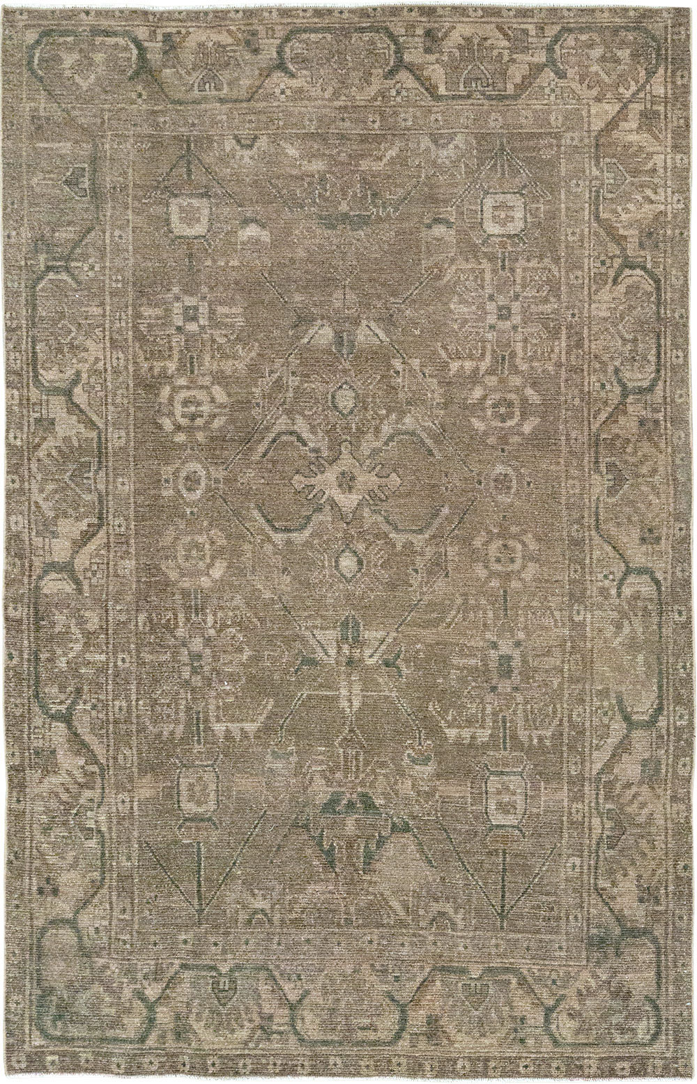 Vintage Persian Malayer Accent Rug, No.32038 - Gsblank