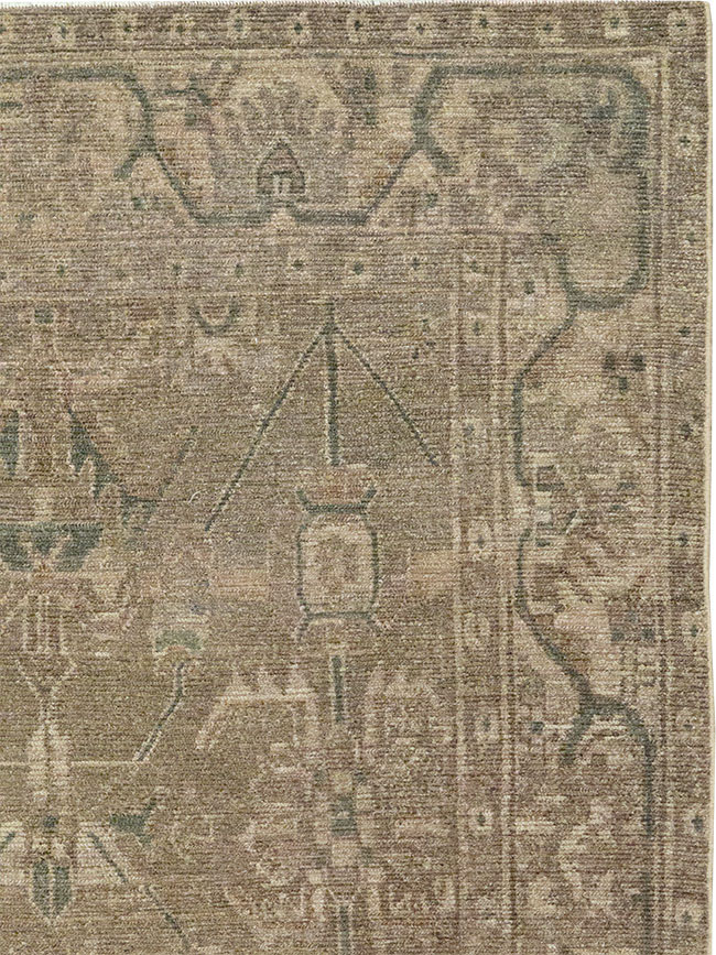 Vintage Persian Malayer Accent Rug, No.32038 - Gsblank