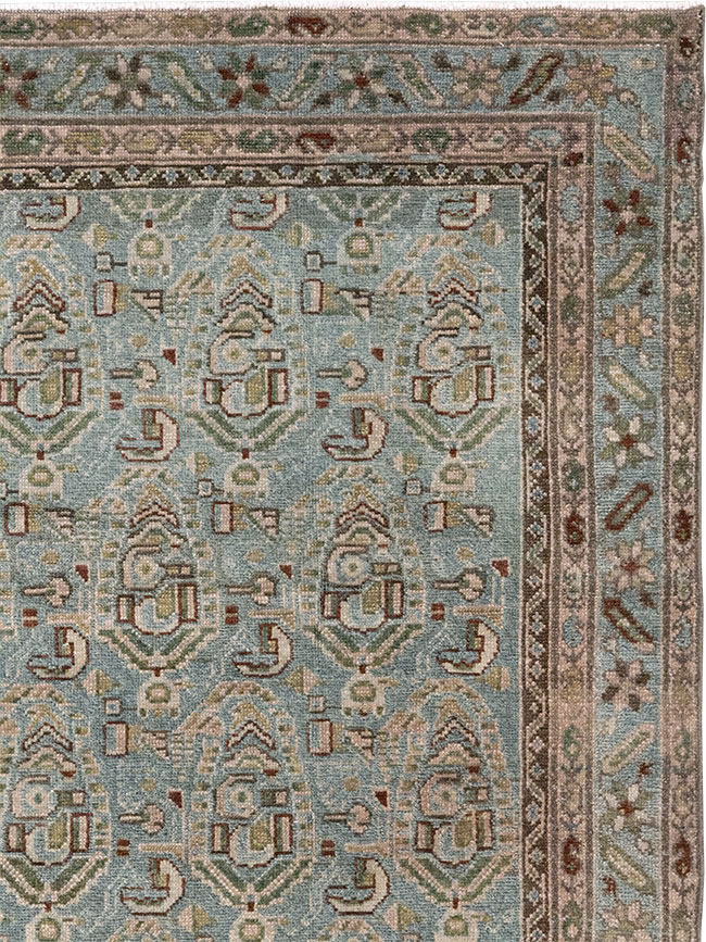 Vintage Persian Malayer Throw Rug, No.32041 - Gsblank