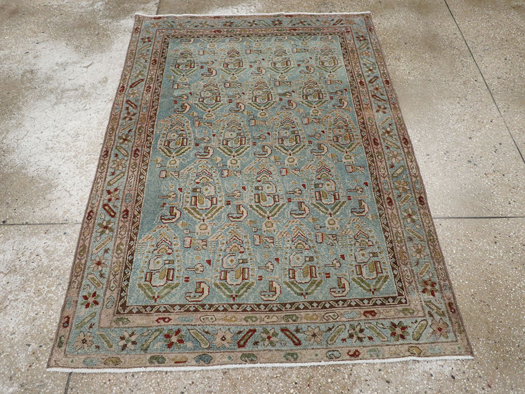 Vintage Persian Malayer Throw Rug, No.32041 - Gsblank