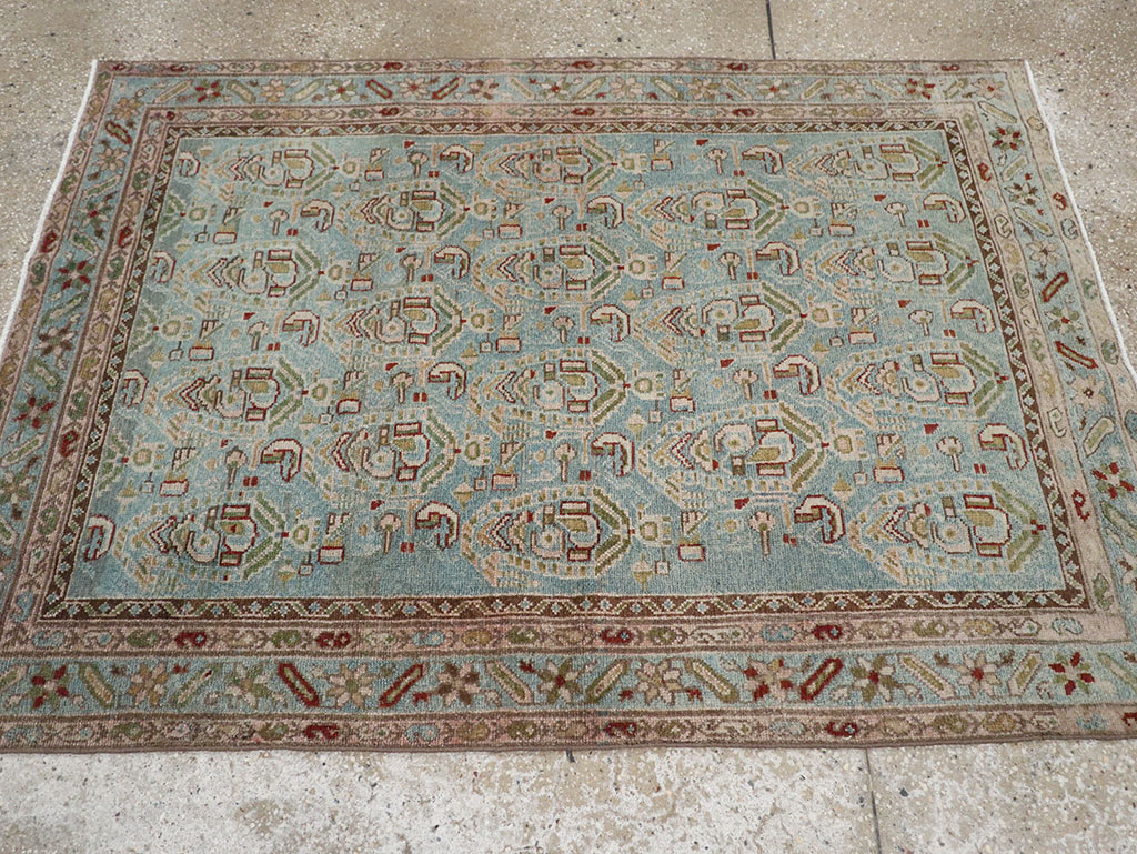 Vintage Persian Malayer Throw Rug, No.32041 - Gsblank