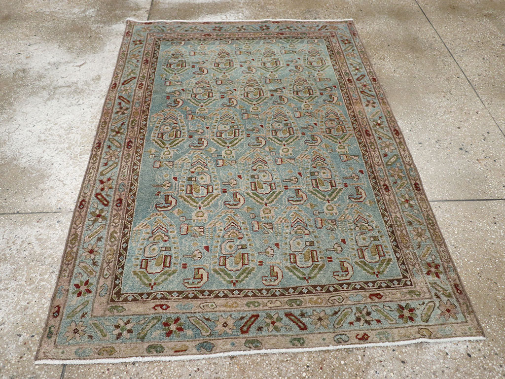 Vintage Persian Malayer Throw Rug, No.32041 - Gsblank