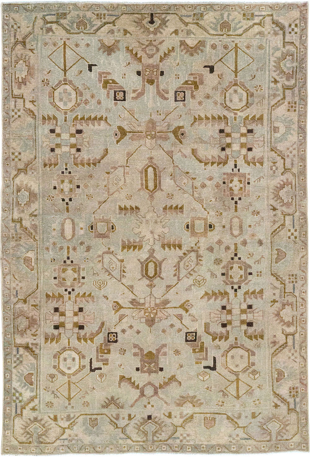 Vintage Persian Malayer Throw Rug, No.32042 - Gsblank
