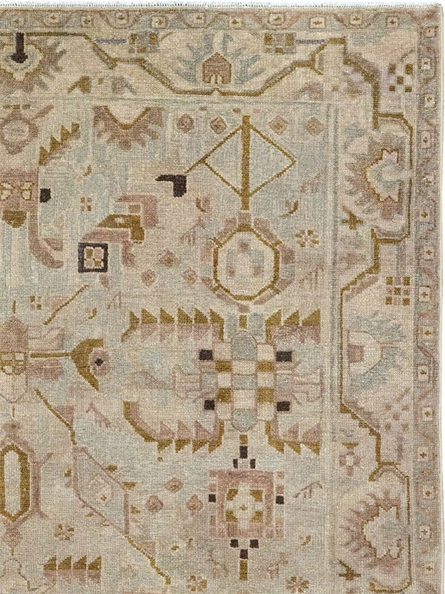Vintage Persian Malayer Throw Rug, No.32042 - Gsblank