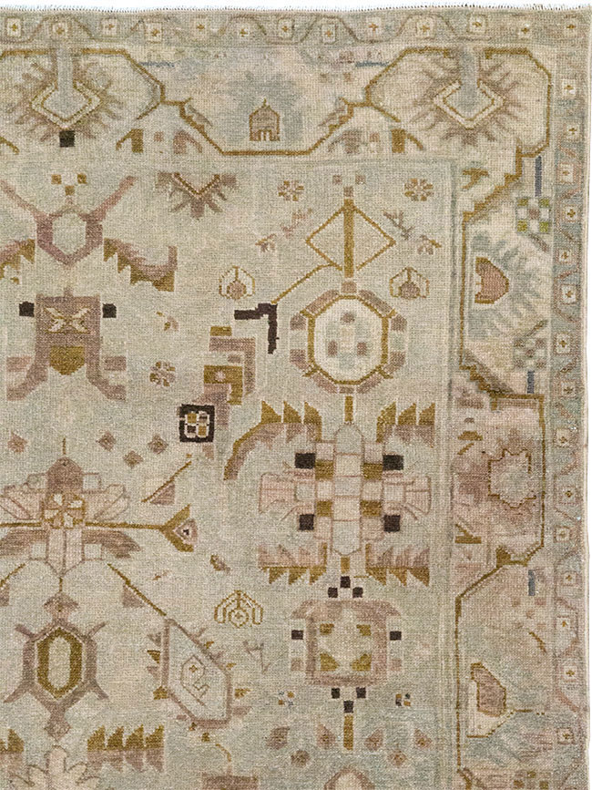 Vintage Persian Malayer Throw Rug, No.32042 - Gsblank