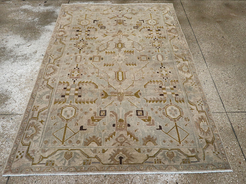 Vintage Persian Malayer Throw Rug, No.32042 - Gsblank