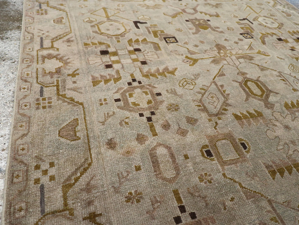 Vintage Persian Malayer Throw Rug, No.32042 - Gsblank