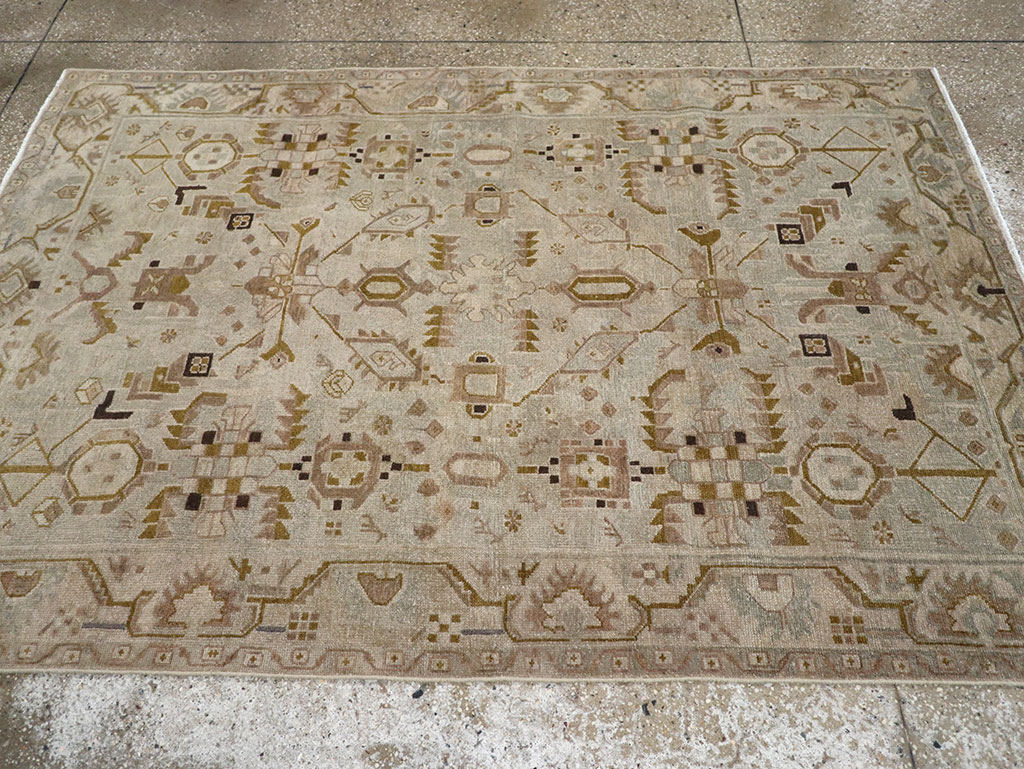 Vintage Persian Malayer Throw Rug, No.32042 - Gsblank