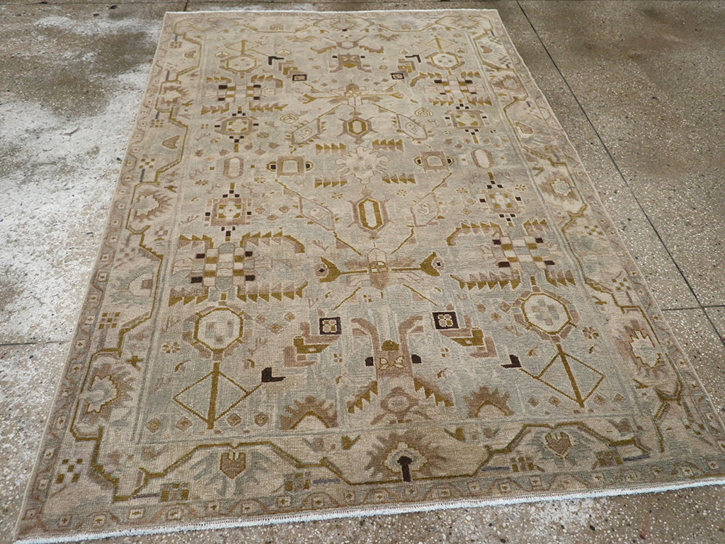 Vintage Persian Malayer Throw Rug, No.32042 - Gsblank