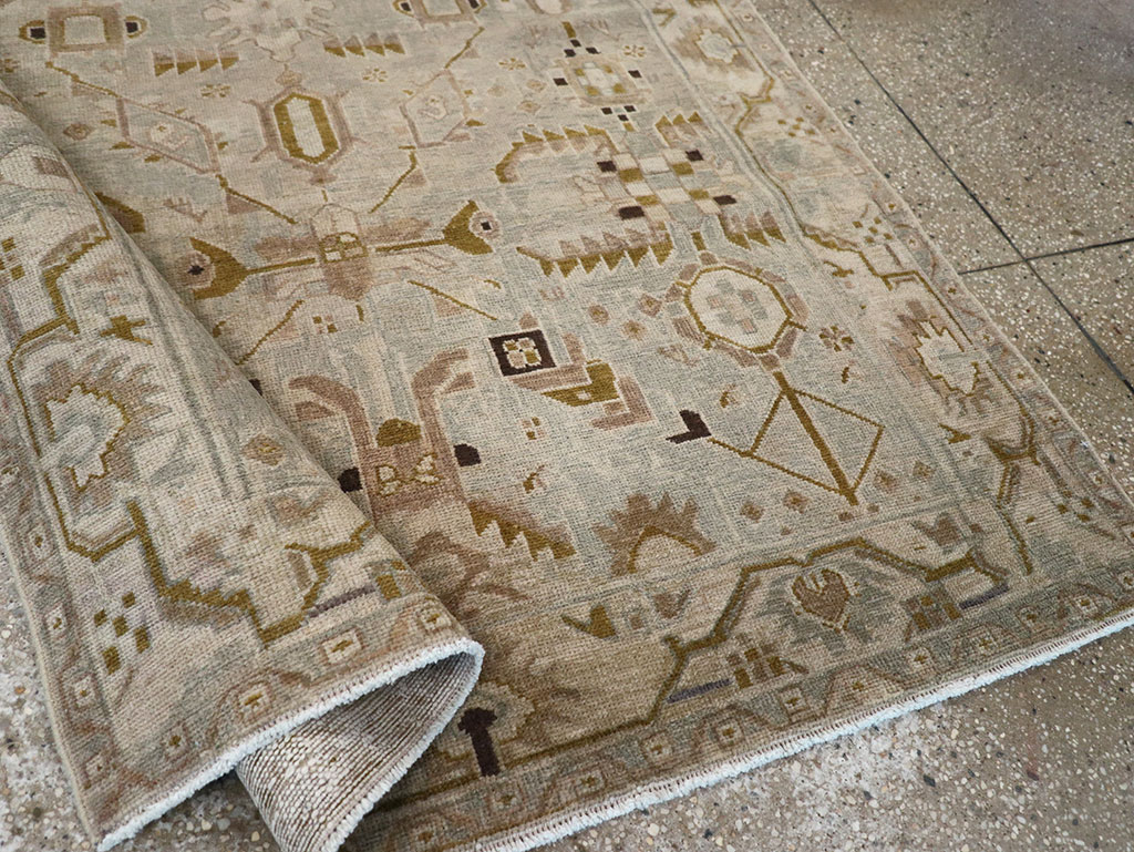 Vintage Persian Malayer Throw Rug, No.32042 - Gsblank