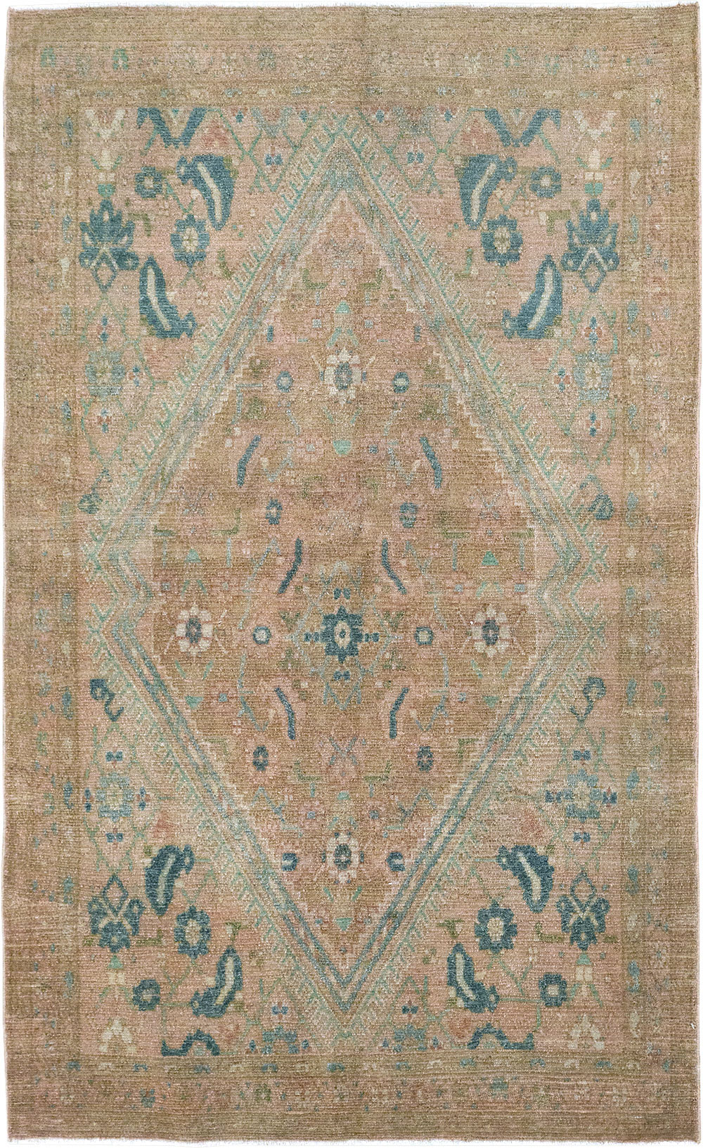 Vintage Persian Malayer Throw Rug, No.32047 - Gsblank
