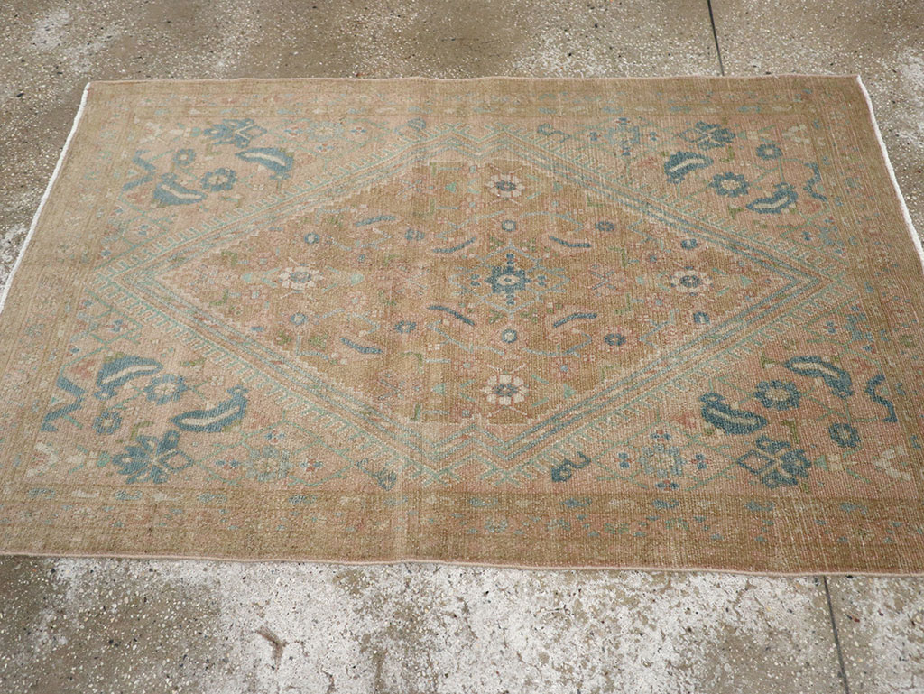 Vintage Persian Malayer Throw Rug, No.32047 - Gsblank