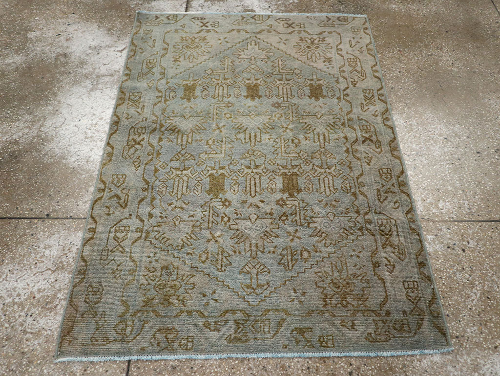 Vintage Persian Malayer Throw Rug, No.32048 - Gsblank