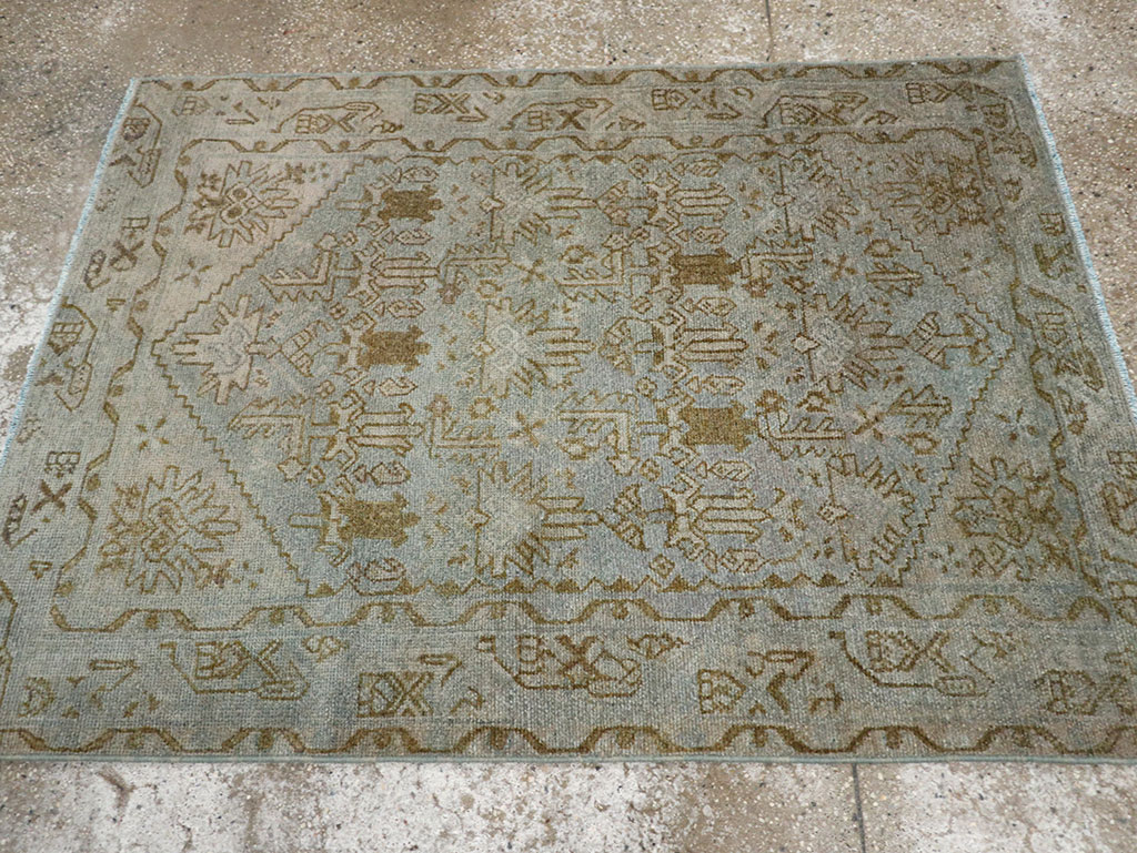 Vintage Persian Malayer Throw Rug, No.32048 - Gsblank