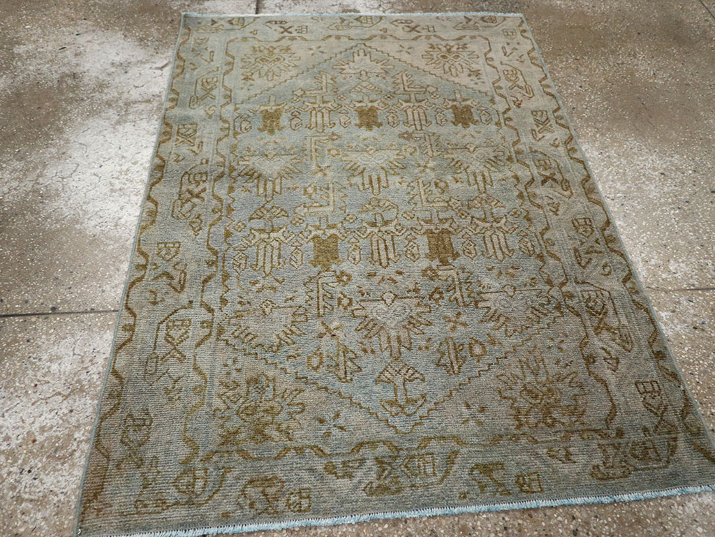 Vintage Persian Malayer Throw Rug, No.32048 - Gsblank