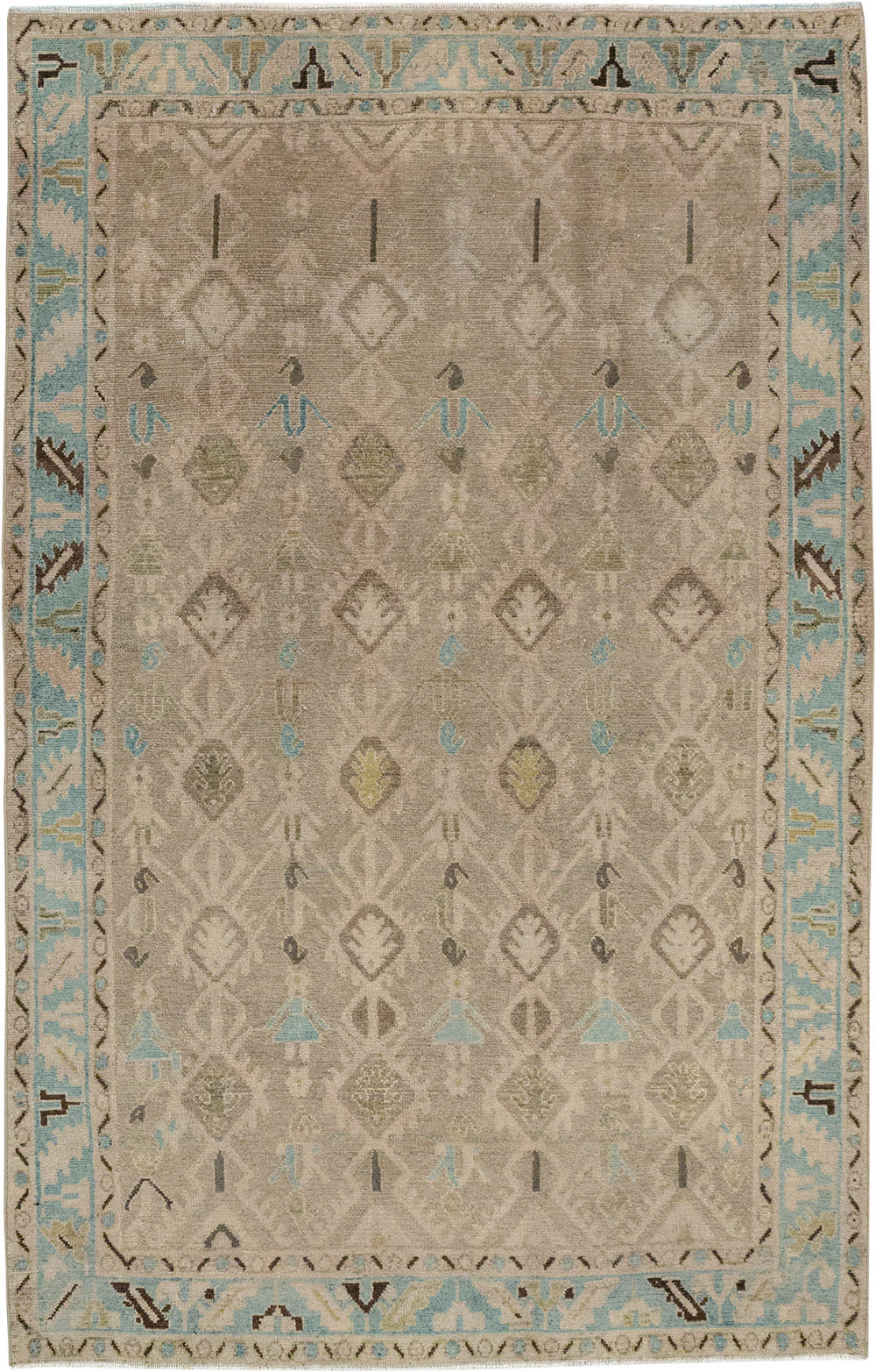 Vintage Persian Malayer Accent Rug, No.32050 - Gsblank