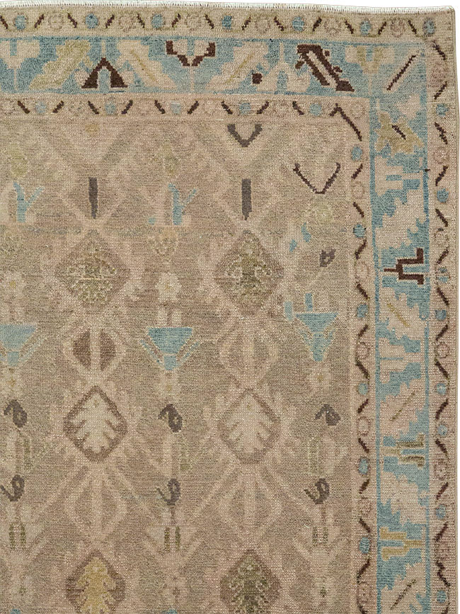 Vintage Persian Malayer Accent Rug, No.32050 - Gsblank