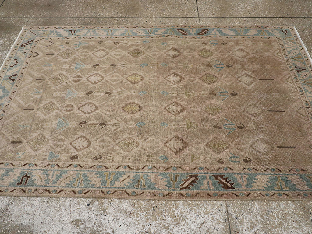 Vintage Persian Malayer Accent Rug, No.32050 - Gsblank