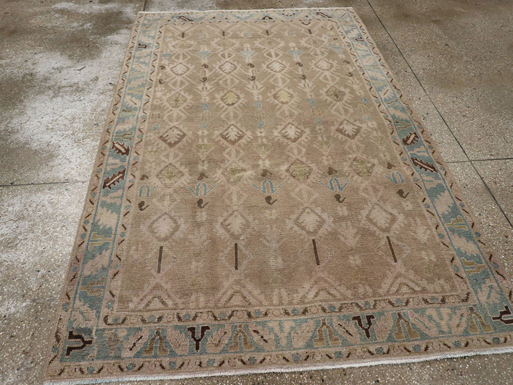 Vintage Persian Malayer Accent Rug, No.32050 - Gsblank