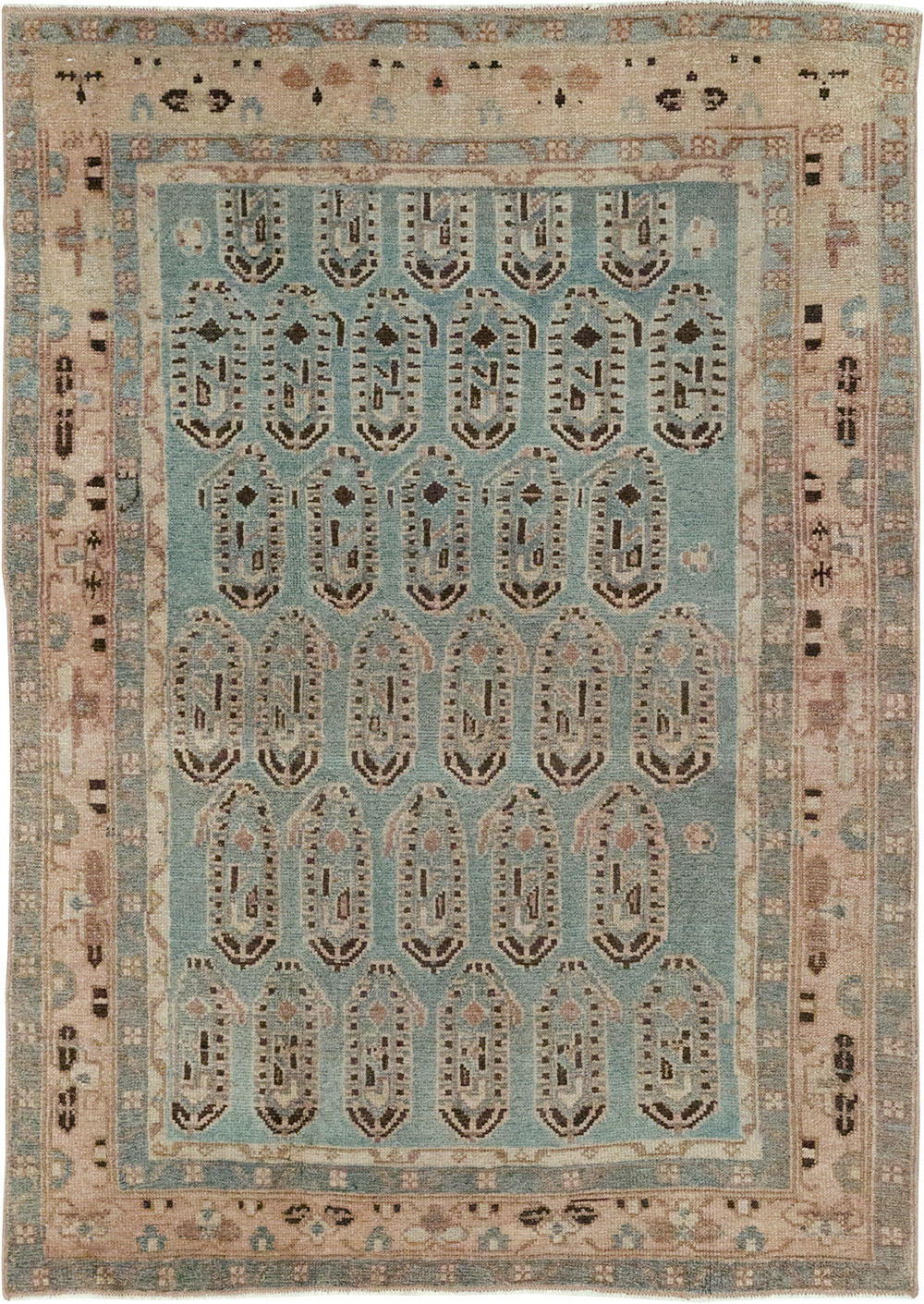 Vintage Persian Malayer Throw Rug, No.32051 - Gsblank