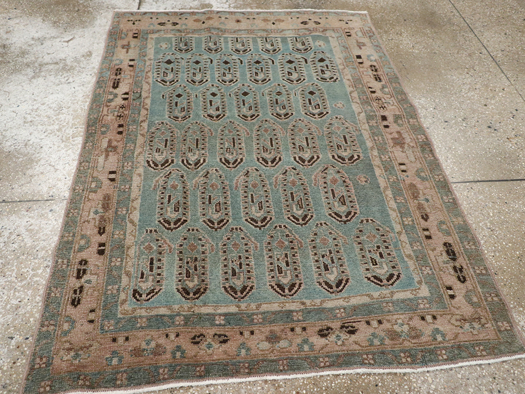 Vintage Persian Malayer Throw Rug, No.32051 - Gsblank