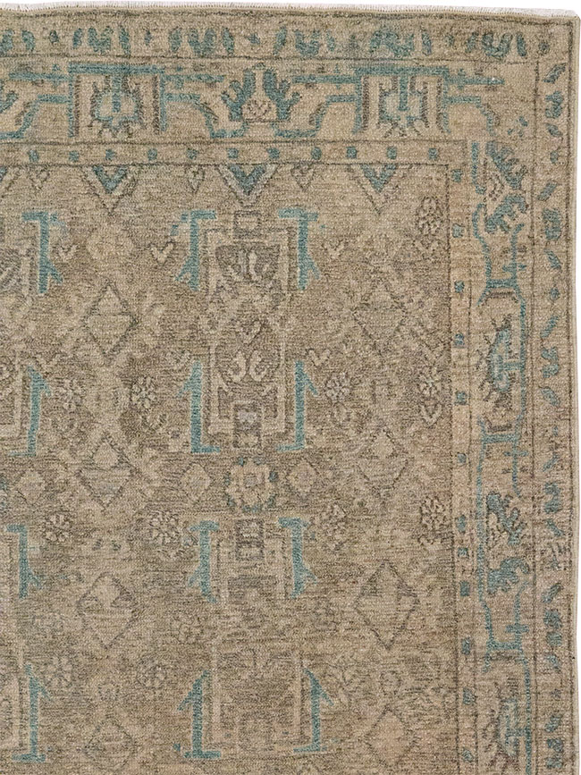 Vintage Persian Malayer Throw Rug, No.32052 - Gsblank