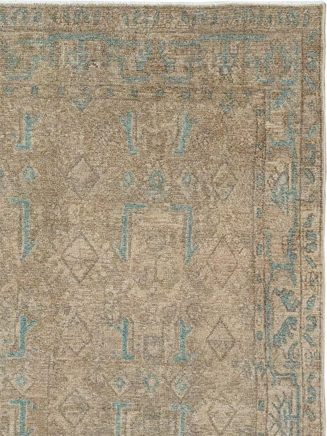 Vintage Persian Malayer Throw Rug, No.32052 - Gsblank